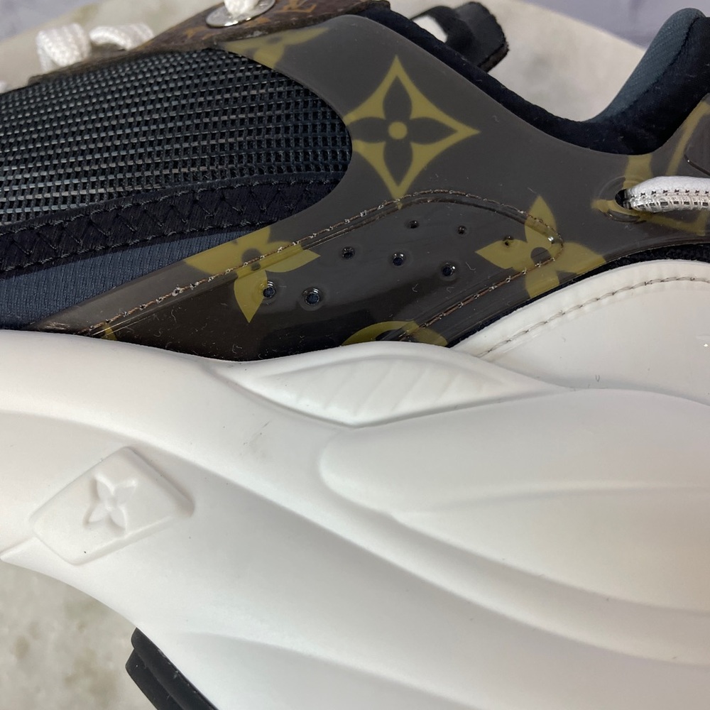 Louis Vuitton Black, White & Brown Women's Runner Sneakers - Picture 8 of 15